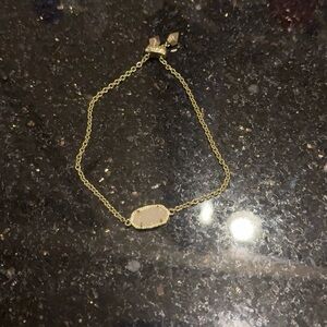 Kendra Scott Gold and White Stone Bracelet